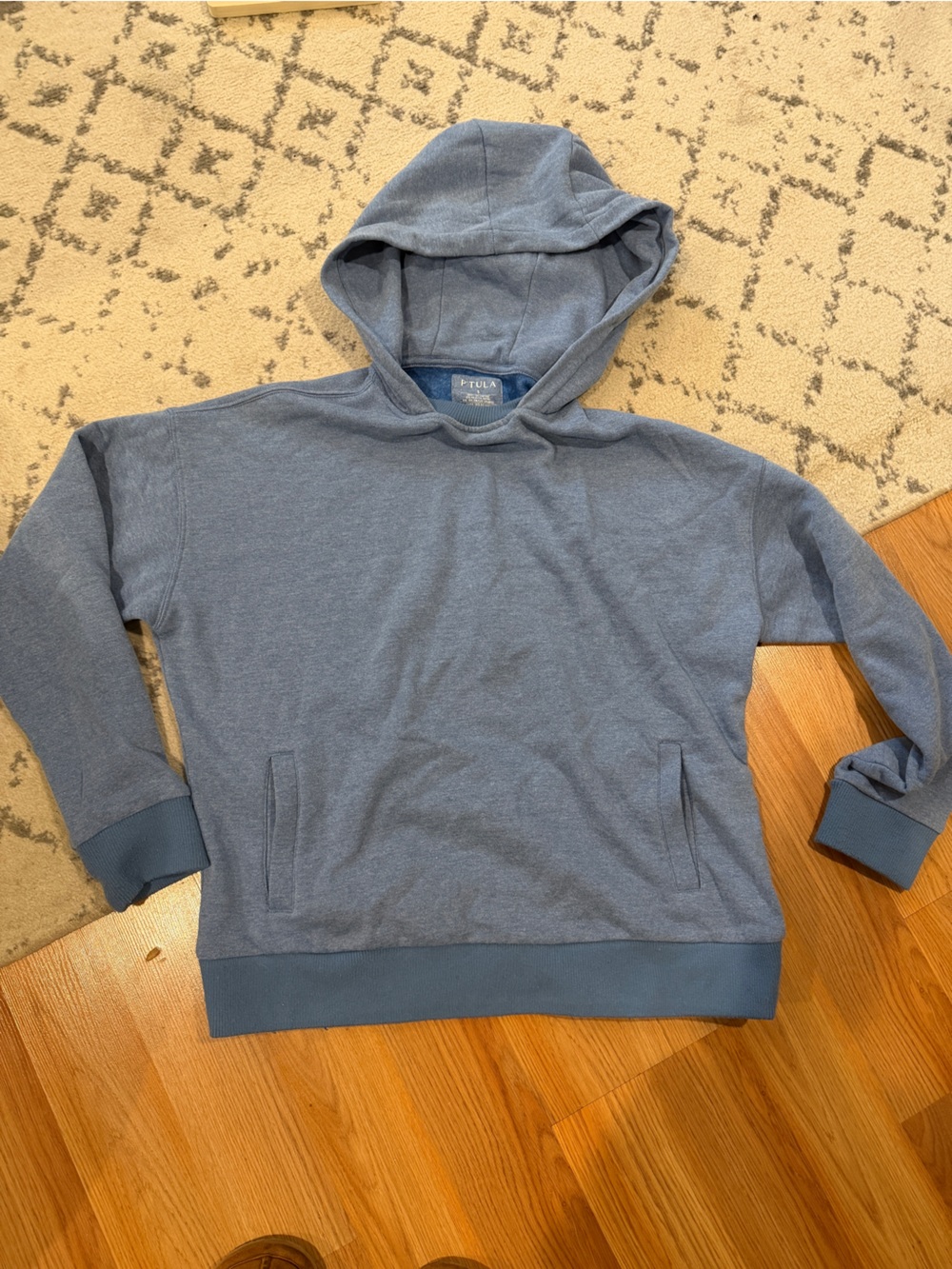 P'tula Heather Blue Hooded Pullover